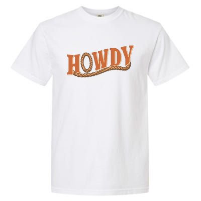 Howdy Cowboy And Cowgirl Western Garment-Dyed Heavyweight T-Shirt