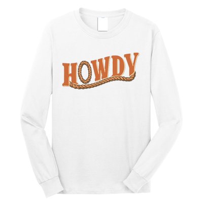 Howdy Cowboy And Cowgirl Western Long Sleeve Shirt