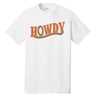 Howdy Cowboy And Cowgirl Western Tall T-Shirt