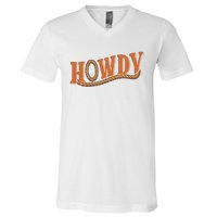 Howdy Cowboy And Cowgirl Western V-Neck T-Shirt