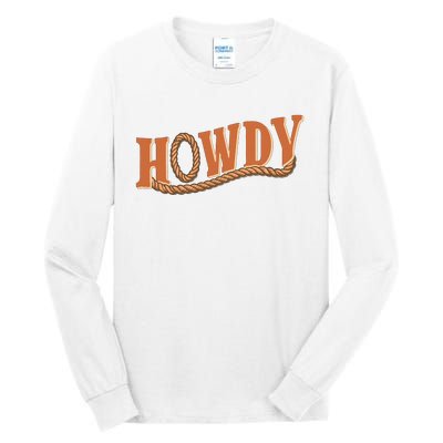 Howdy Cowboy And Cowgirl Western Tall Long Sleeve T-Shirt