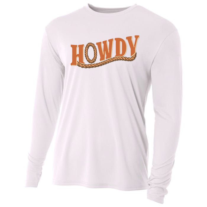 Howdy Cowboy And Cowgirl Western Cooling Performance Long Sleeve Crew