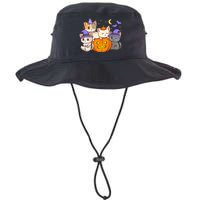 Halloween Cats Anime Cat Kawaii Neko Pumpkin Cat Lover Witch Legacy Cool Fit Booney Bucket Hat