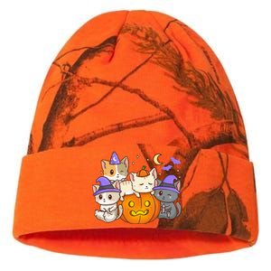 Halloween Cats Anime Cat Kawaii Neko Pumpkin Cat Lover Witch Kati Licensed 12" Camo Beanie