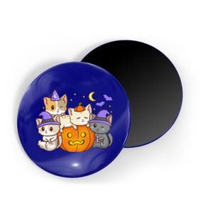 Halloween Cats Anime Cat Kawaii Neko Pumpkin Cat Lover Witch Magnet