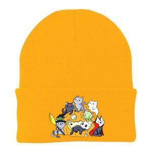 Halloween Cats Anime Cat Kawaii Neko Pumpkin Cat Lover Halloween Knit Cap Winter Beanie