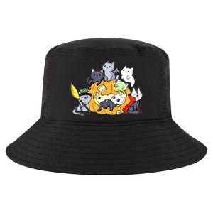 Halloween Cats Anime Cat Kawaii Neko Pumpkin Cat Lover Halloween Cool Comfort Performance Bucket Hat