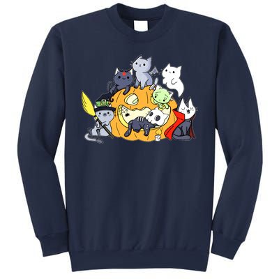 Halloween Cats Anime Cat Kawaii Neko Pumpkin Cat Lover Halloween Sweatshirt