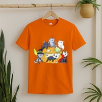 Halloween Cats Anime Cat Kawaii Neko Pumpkin Cat Lover Halloween T-Shirt