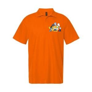 Halloween Cats Anime Cat Kawaii Neko Pumpkin Cat Lover Halloween Softstyle Adult Sport Polo