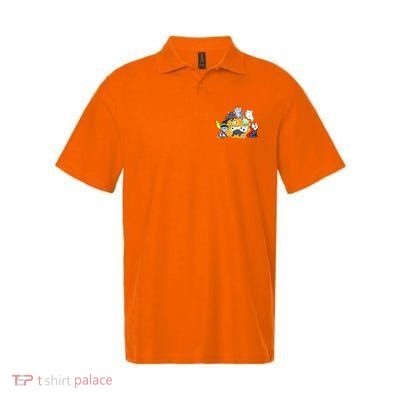 Halloween Cats Anime Cat Kawaii Neko Pumpkin Cat Lover Halloween Softstyle Adult Sport Polo