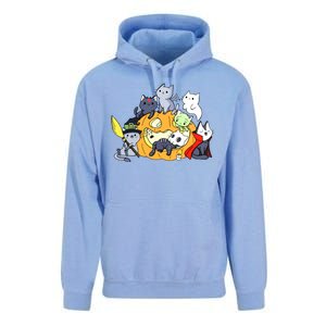 Halloween Cats Anime Cat Kawaii Neko Pumpkin Cat Lover Halloween Unisex Surf Hoodie