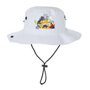 Halloween Cats Anime Cat Kawaii Neko Pumpkin Cat Lover Halloween Legacy Cool Fit Booney Bucket Hat