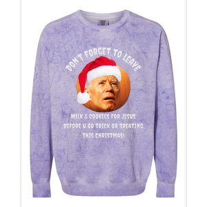 Happy Christmas Anti Joe Biden Funny Halloween Pumpkin Colorblast Crewneck Sweatshirt