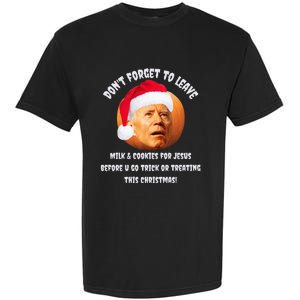 Happy Christmas Anti Joe Biden Funny Halloween Pumpkin Garment-Dyed Heavyweight T-Shirt