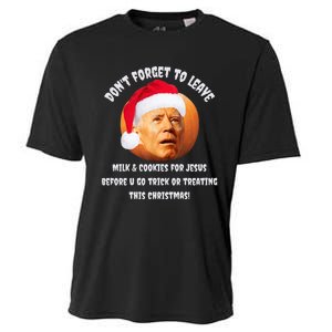 Happy Christmas Anti Joe Biden Funny Halloween Pumpkin Cooling Performance Crew T-Shirt