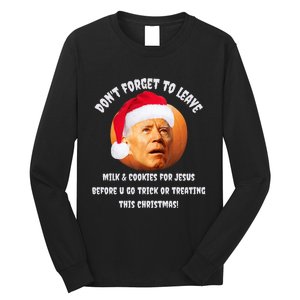 Happy Christmas Anti Joe Biden Funny Halloween Pumpkin Long Sleeve Shirt