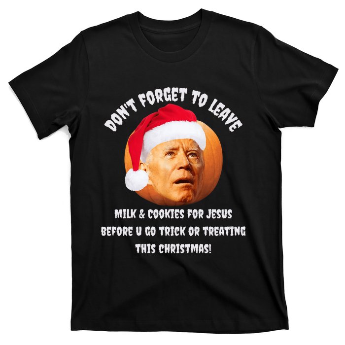 Happy Christmas Anti Joe Biden Funny Halloween Pumpkin T-Shirt