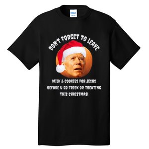 Happy Christmas Anti Joe Biden Funny Halloween Pumpkin Tall T-Shirt