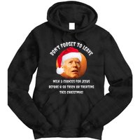 Happy Christmas Anti Joe Biden Funny Halloween Pumpkin Tie Dye Hoodie