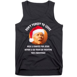 Happy Christmas Anti Joe Biden Funny Halloween Pumpkin Tank Top