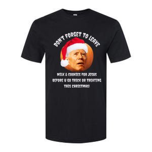 Happy Christmas Anti Joe Biden Funny Halloween Pumpkin Softstyle CVC T-Shirt