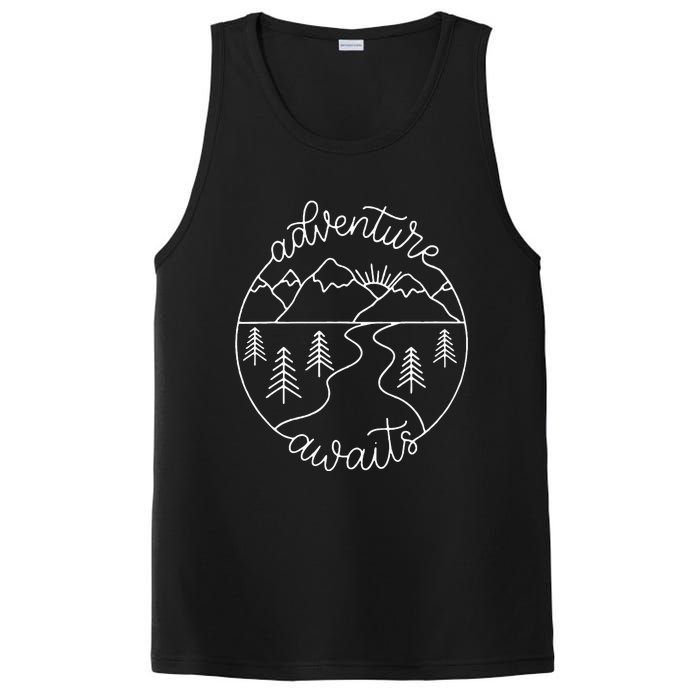 Happy Camper Adventure Awaits Summer Vacation PosiCharge Competitor Tank