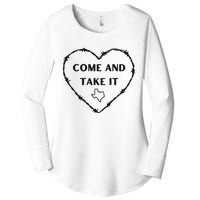 Heart Come And Take It Razor Barbed Wire Political Women's Perfect Tri Tunic Long Sleeve Shirt