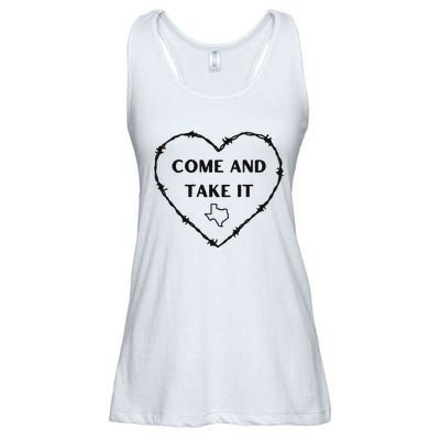 Heart Come And Take It Razor Barbed Wire Political Ladies Essential Flowy Tank