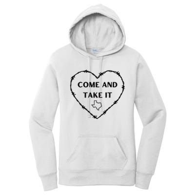 Heart Come And Take It Razor Barbed Wire Political Women's Pullover Hoodie