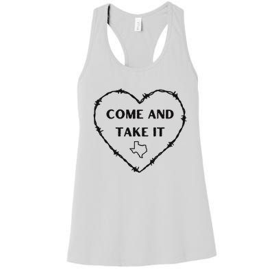 Heart Come And Take It Razor Barbed Wire Political Women's Racerback Tank