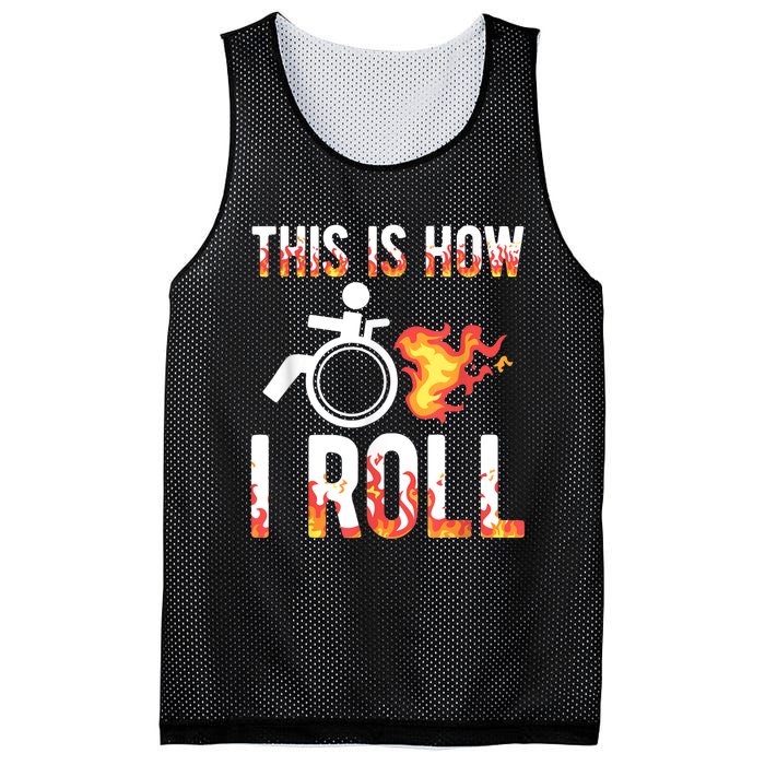 Handicapped Crippled Ampu Disabled Wheelchair How I Roll Mesh Reversible Basketball Jersey Tank