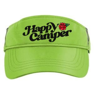 Happy Camper Artwork Red Rose Floral Designs Cute Gift Adult Drive Performance Visor