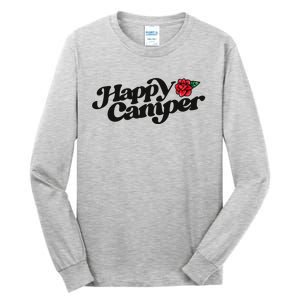 Happy Camper Artwork Red Rose Floral Designs Cute Gift Tall Long Sleeve T-Shirt