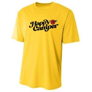 Happy Camper Artwork Red Rose Floral Designs Cute Gift Performance Sprint T-Shirt