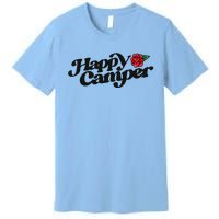 Happy Camper Artwork Red Rose Floral Designs Cute Gift Premium T-Shirt