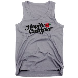 Happy Camper Artwork Red Rose Floral Designs Cute Gift Tank Top