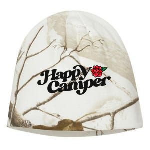 Happy Camper Artwork Red Rose Floral Designs Cute Gift Kati - Camo Knit Beanie