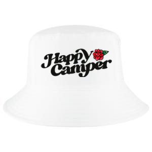 Happy Camper Artwork Red Rose Floral Designs Cute Gift Cool Comfort Performance Bucket Hat