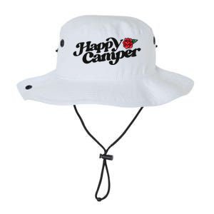 Happy Camper Artwork Red Rose Floral Designs Cute Gift Legacy Cool Fit Booney Bucket Hat