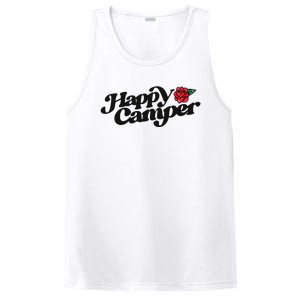 Happy Camper Artwork Red Rose Floral Designs Cute Gift PosiCharge Competitor Tank