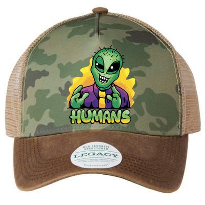 Humans Crazy Alien Funny Legacy Tie Dye Trucker Hat