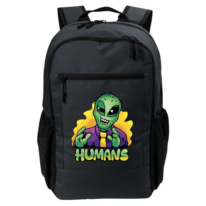 Humans Crazy Alien Funny Backpack