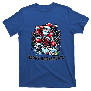 Hockey Christmas And Holidays And Xmas Funny Santa Gift T-Shirt