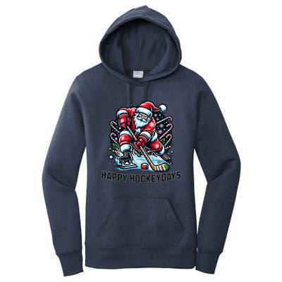 Hockey Christmas And Holidays And Xmas Funny Santa Gift Women's Pullover Hoodie