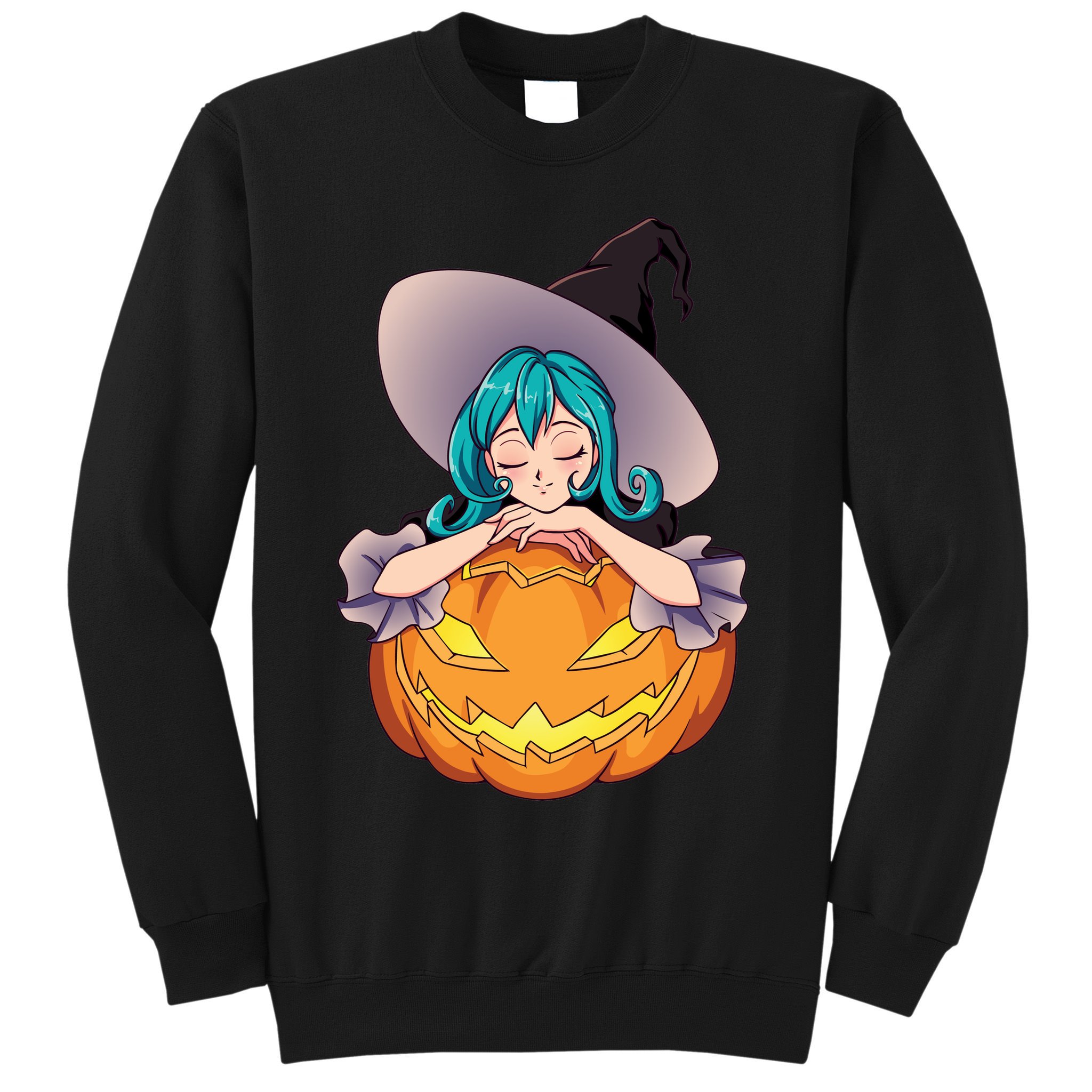 Halloween Cute Anime Witch Pumpkin Sweatshirt