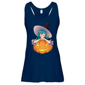 Halloween Cute Anime Witch Pumpkin Ladies Essential Flowy Tank