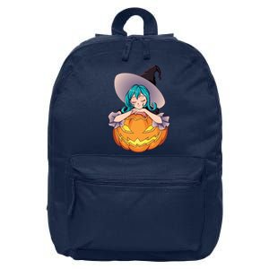 Halloween Cute Anime Witch Pumpkin 16 in Basic Backpack