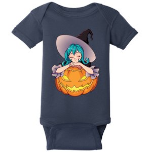 Halloween Cute Anime Witch Pumpkin Baby Bodysuit