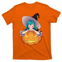 Halloween Cute Anime Witch Pumpkin T-Shirt